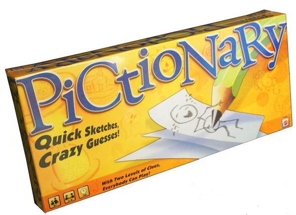 Pictionary Board Game 25th Anniversary Family Edition New Team Toyboxes