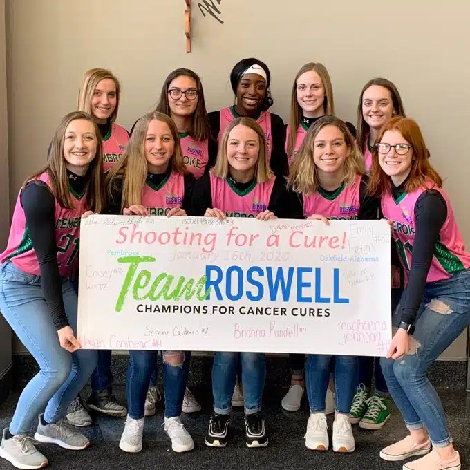 Pembroke Girls Basketball team Shooting for a Cure Team Up 4 Community