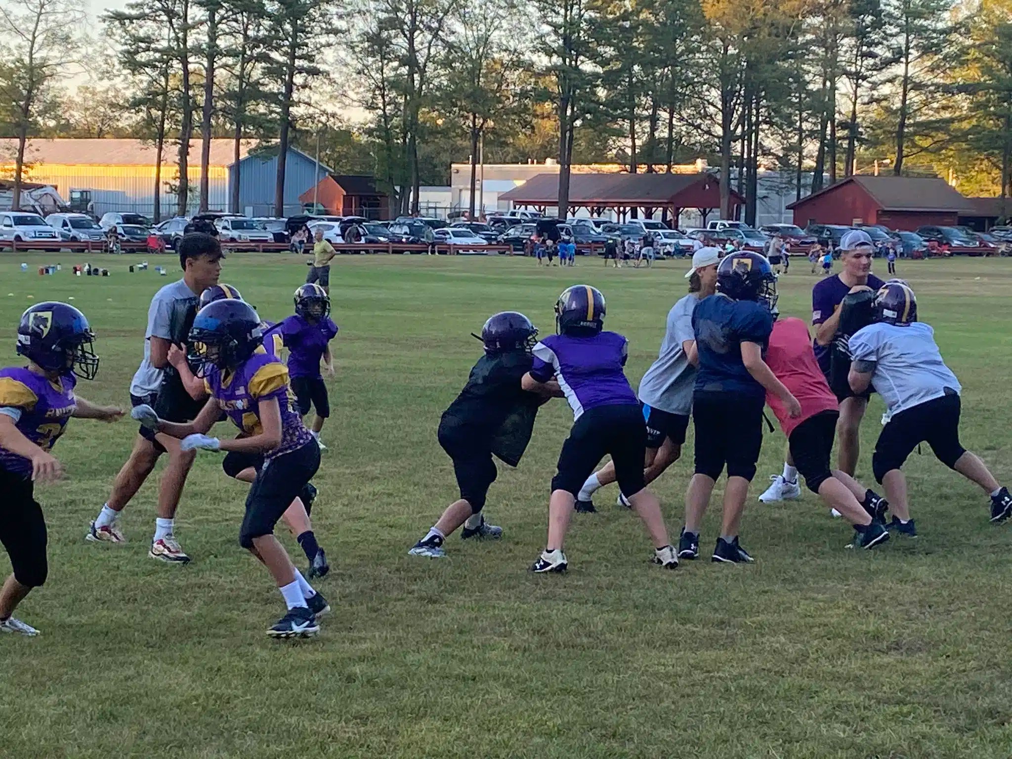 Varsity Players help out with the next generation of Ballston Spa Football players Team Up 4