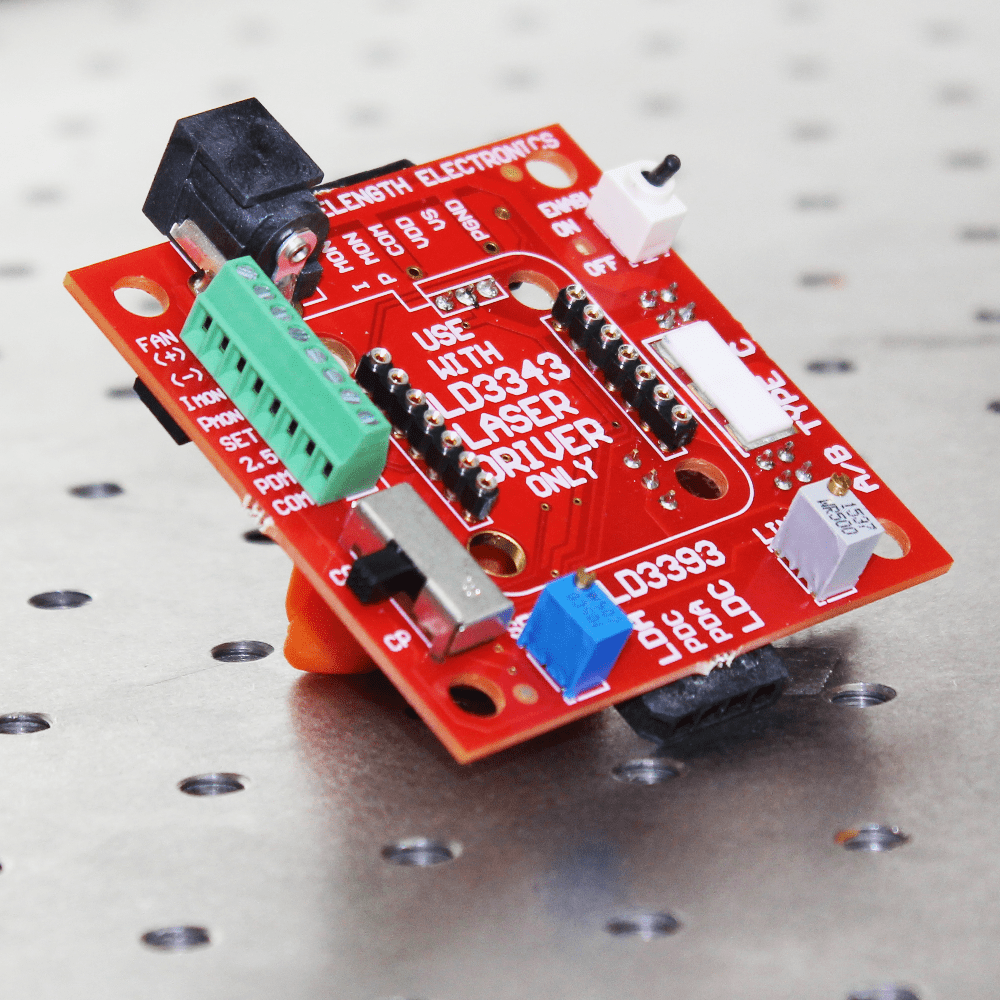 Evaluation PCB for WLD3343 Laser Diode Driver Wavelength Electronics