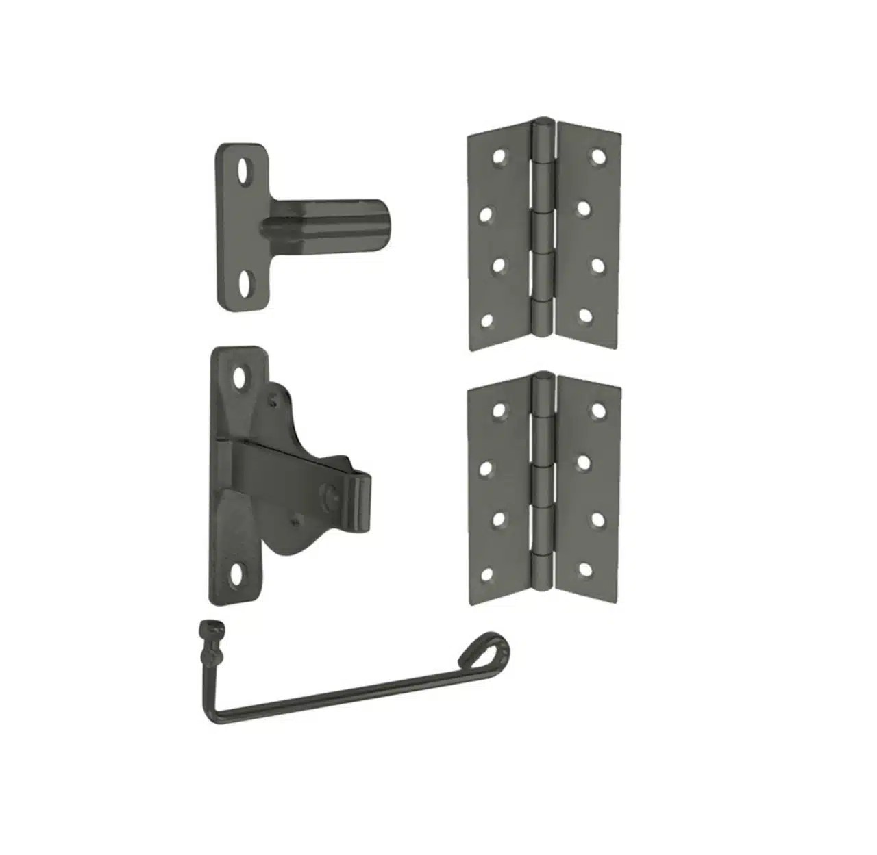 Colorbond Double gate Latch And Hinge Kit Teamworkfencing