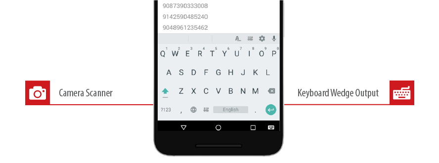 Scan Barcodes/NFC into any App! Keyboard with Integrated Scanner