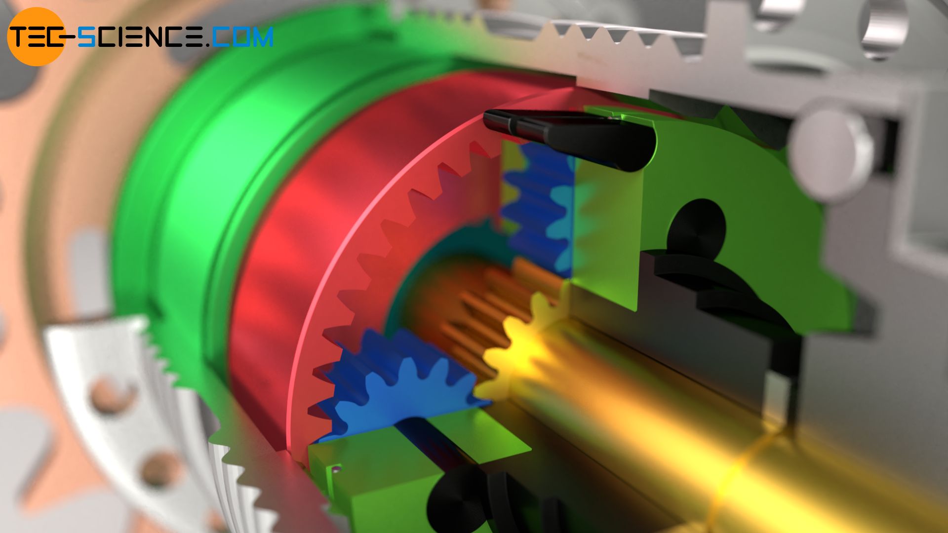 How does a threespeed gear hub work? tecscience