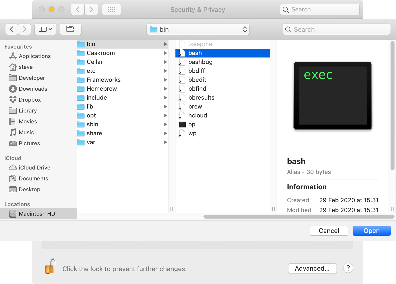 Manually Granting Applications Full Disk Access in macOS Catalina