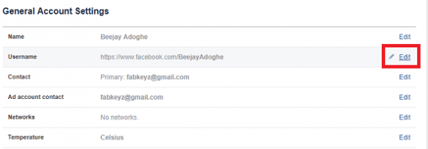 How To Change Facebook Username