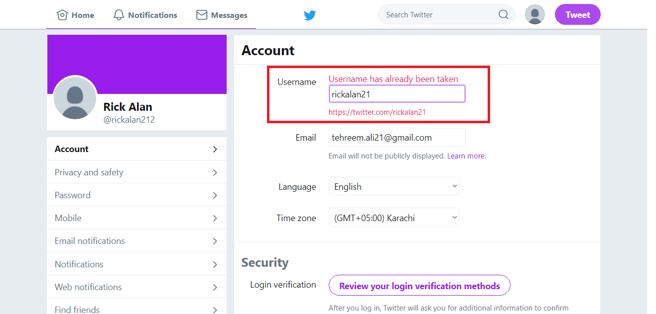 How to Change your on Twitter Choose a Unique Twitter Handle