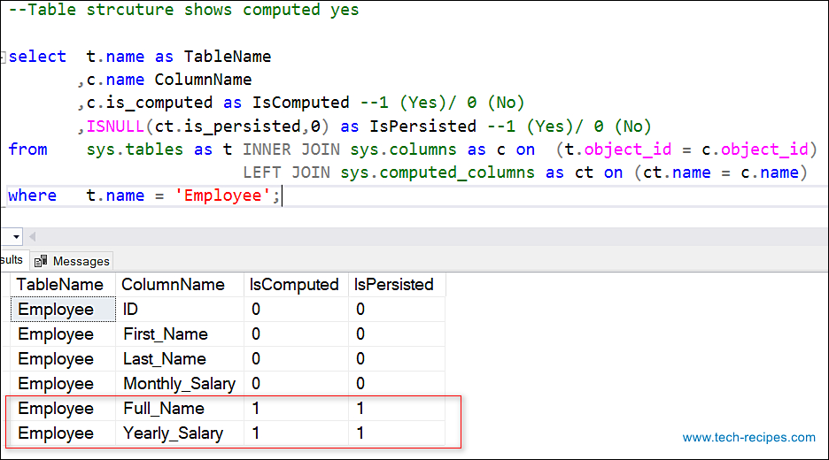 How To Use Computed Column In SQL Server