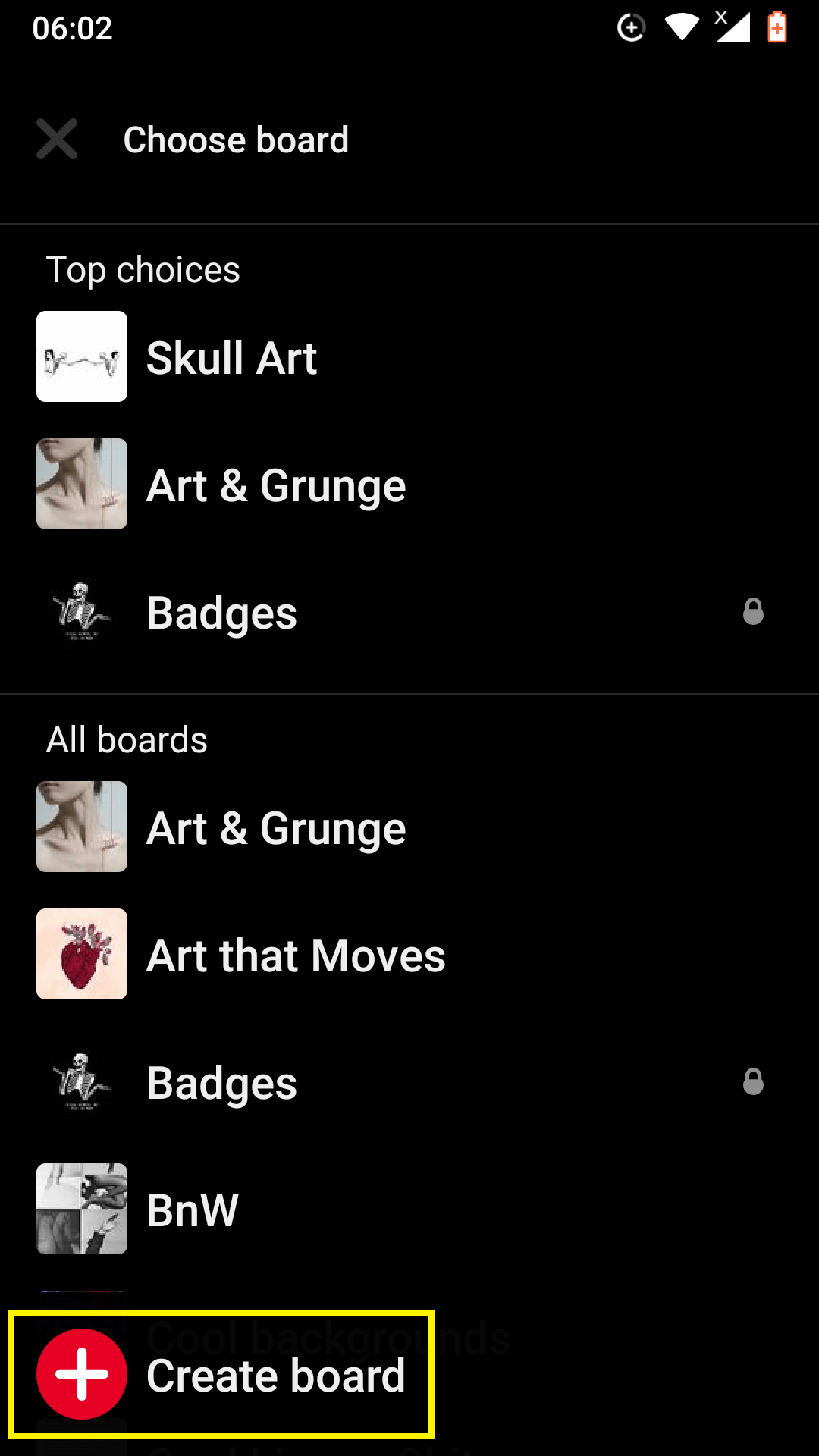 How to Create a Private Board on Pinterest for Android