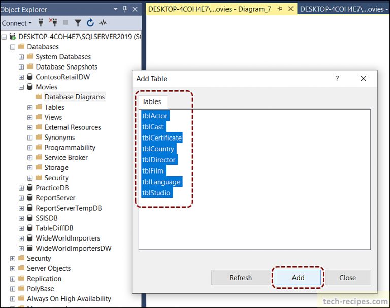 How To Create Database Diagram In SQL Server SSMS