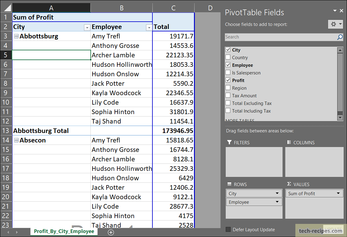 Import SQL Server Table to Excel For Pivot Table Reporting