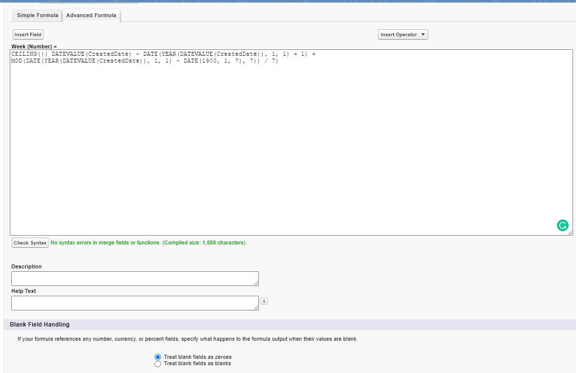 Salesforce Week Number Formula Field. Stepbystep guide.