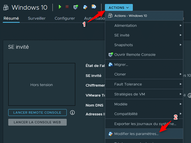 VMware ESXi Comment activer le copier/coller dans la console VMRC