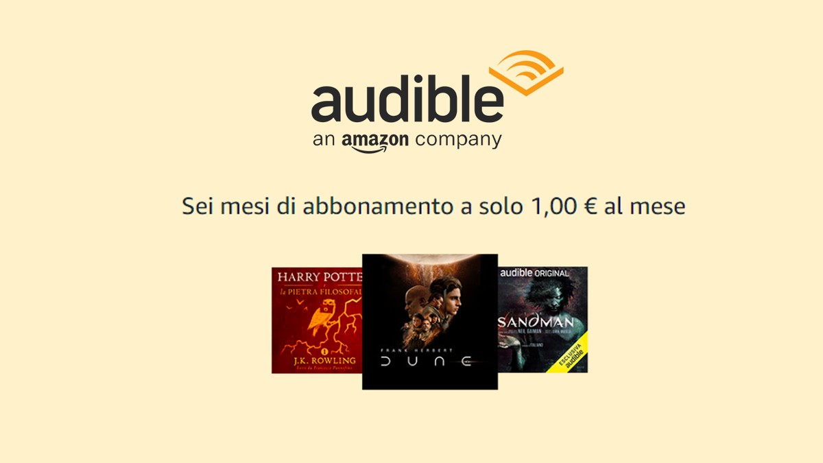 Amazon, che offerta per Audible solo 1€ al mese per 6 mesi, ma per poco