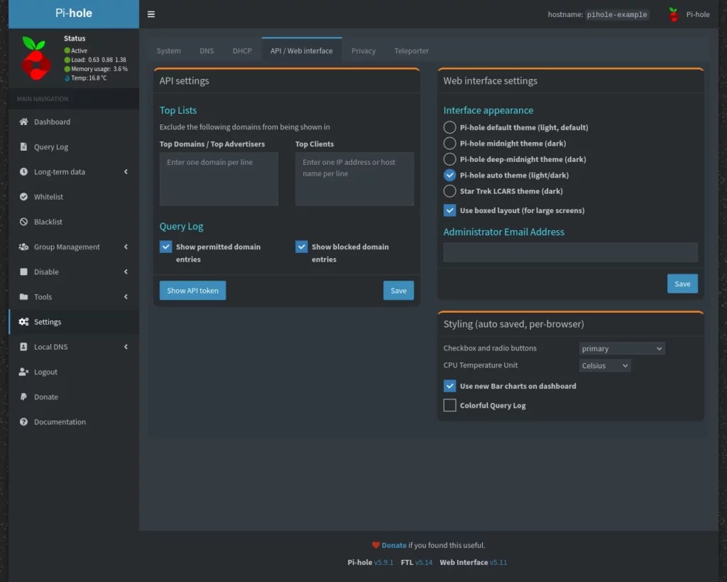 Basic Pihole Configuration Tech Addressed