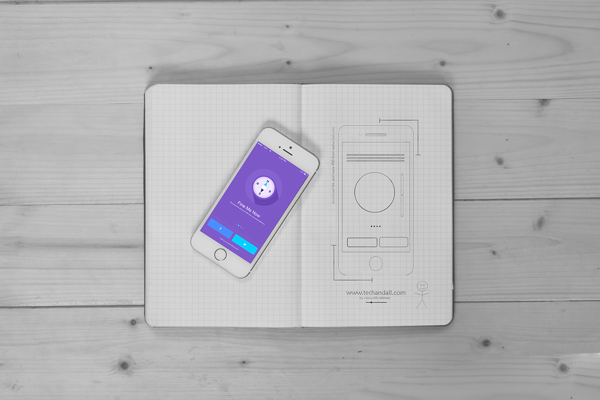 iOS App Showcase Mockup PSD Tech & ALL