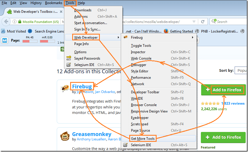 How to Install and Use FireBug and FirePath in FireFox