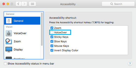 How to Turn Off VoiceOver On Mac