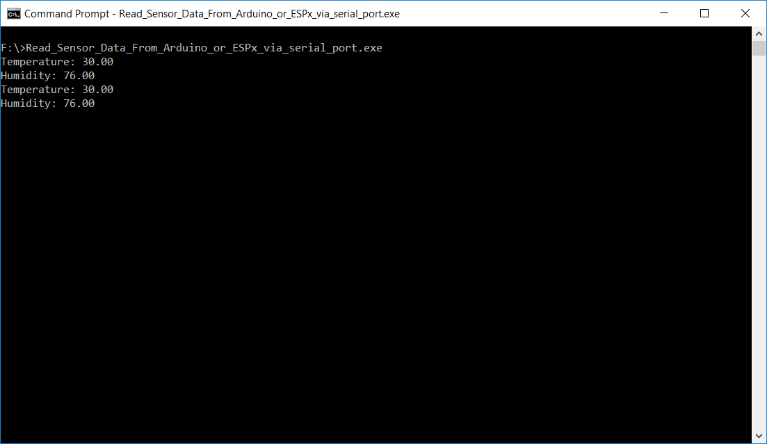 How to use C to read sensor data from Arduino or ESPx via serial