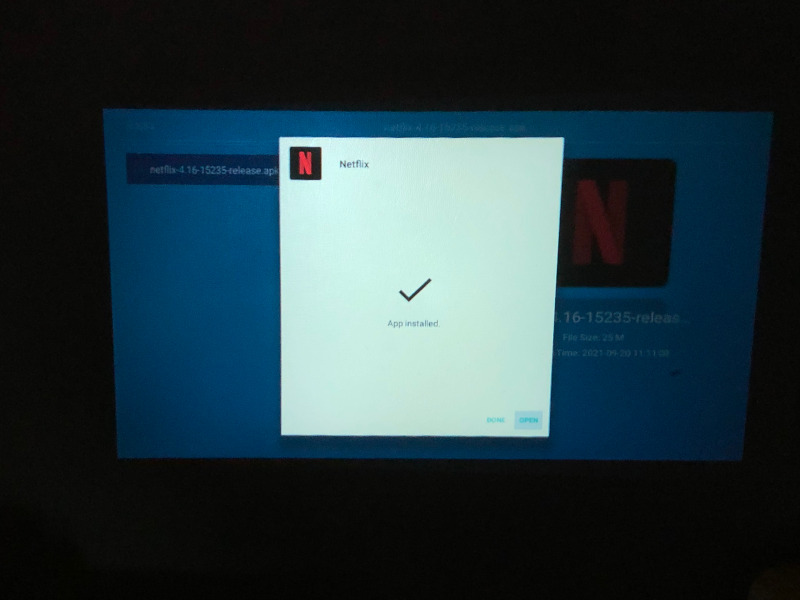 Installing Netflix app on a Chinese made projector device running