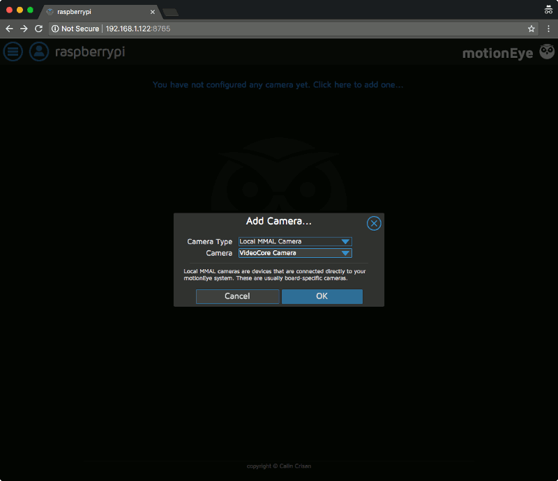 How I setup a Raspberry Pi Zero W CCTV camera with motionEye and