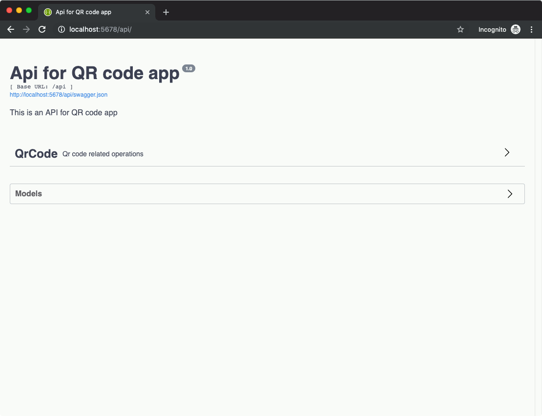 How to create an API endpoint that generates a QR Code image, with