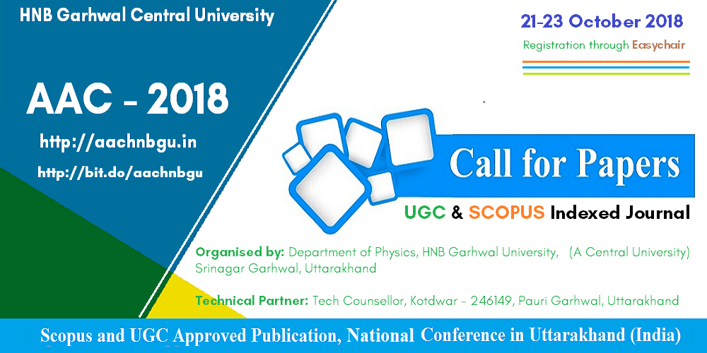 Tech Counsellor And Department Of Physics Hnbgu Central University To Host International Conference Tech Counsellor