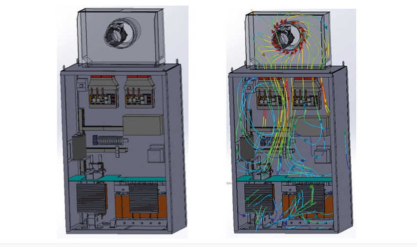 Cooling power electronics at room level