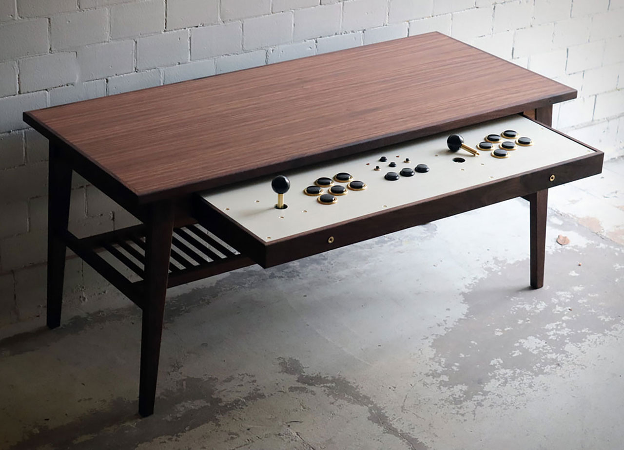 Custom Arcade Coffee Table Has Builtin Joysticks TechEBlog