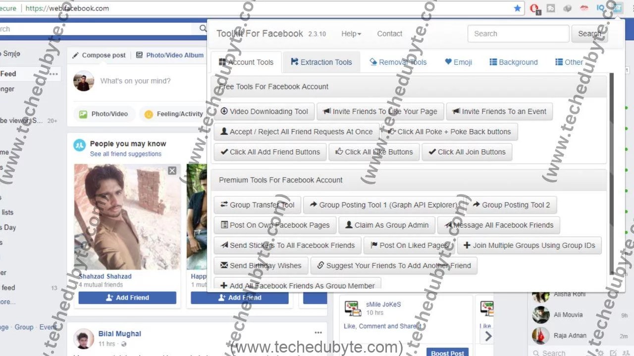 Multiple Tools For Facebook Chrome Extension Tech Edu Byte