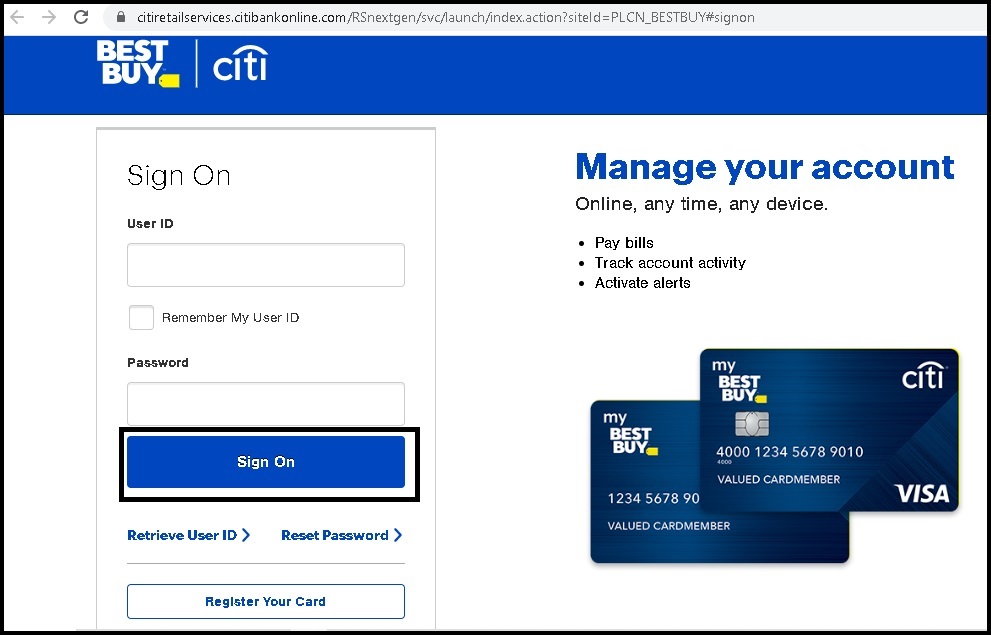 Best Buy Credit Card Login, Registration, and Reset Password at