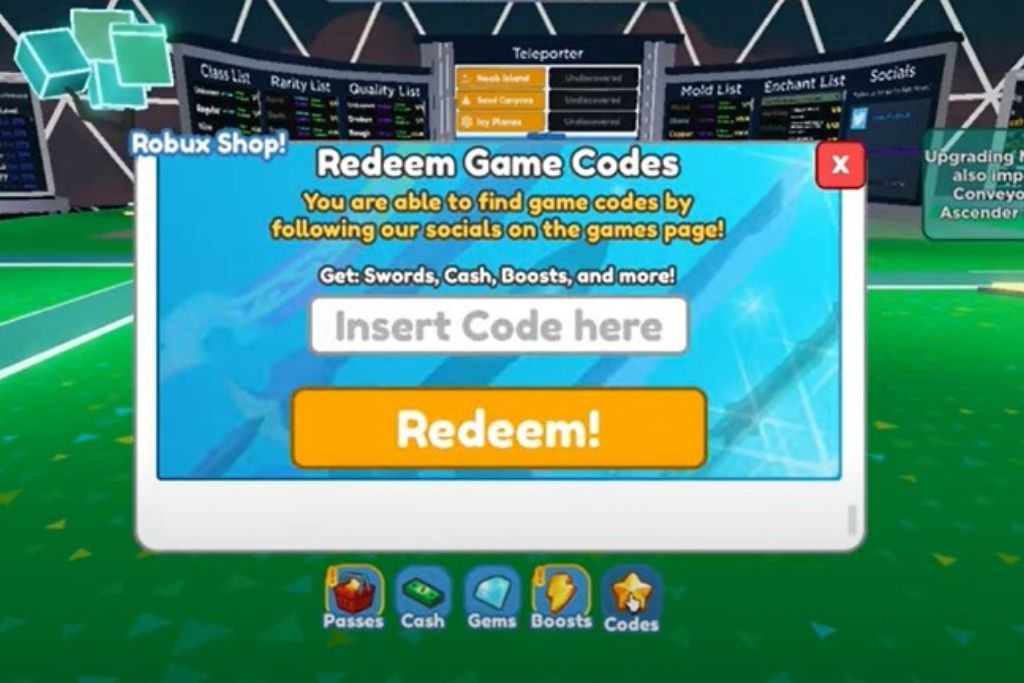 Sword Factory Codes (September 2024) TECHFORNERD