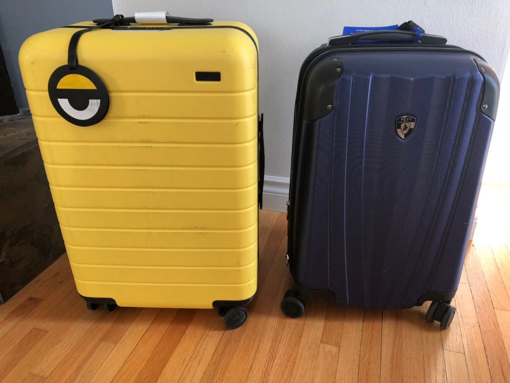 Away Carry On suitcases with built in charging review