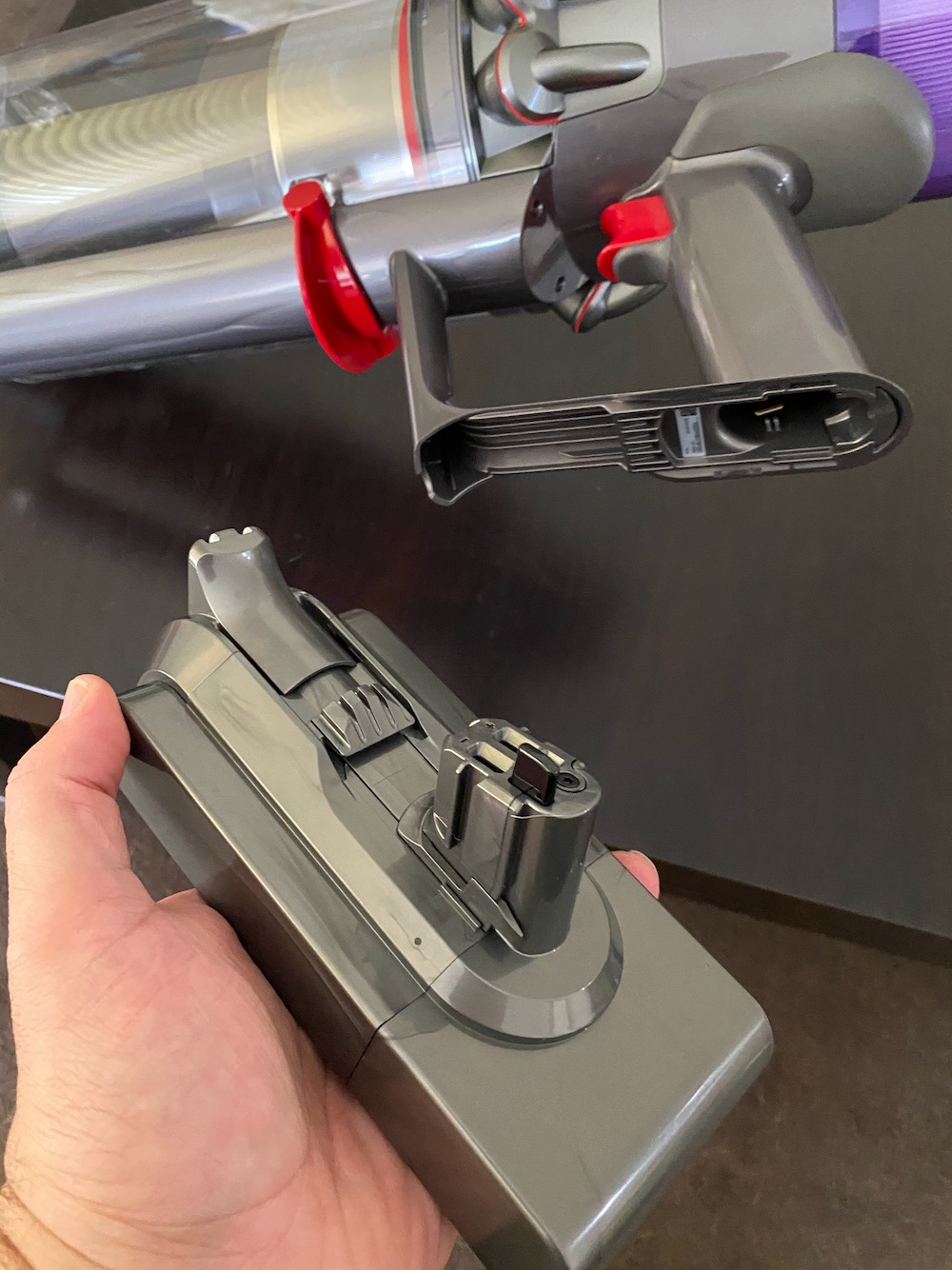 Dyson's new V11 Outsize has a larger bin and larger cleaning head and