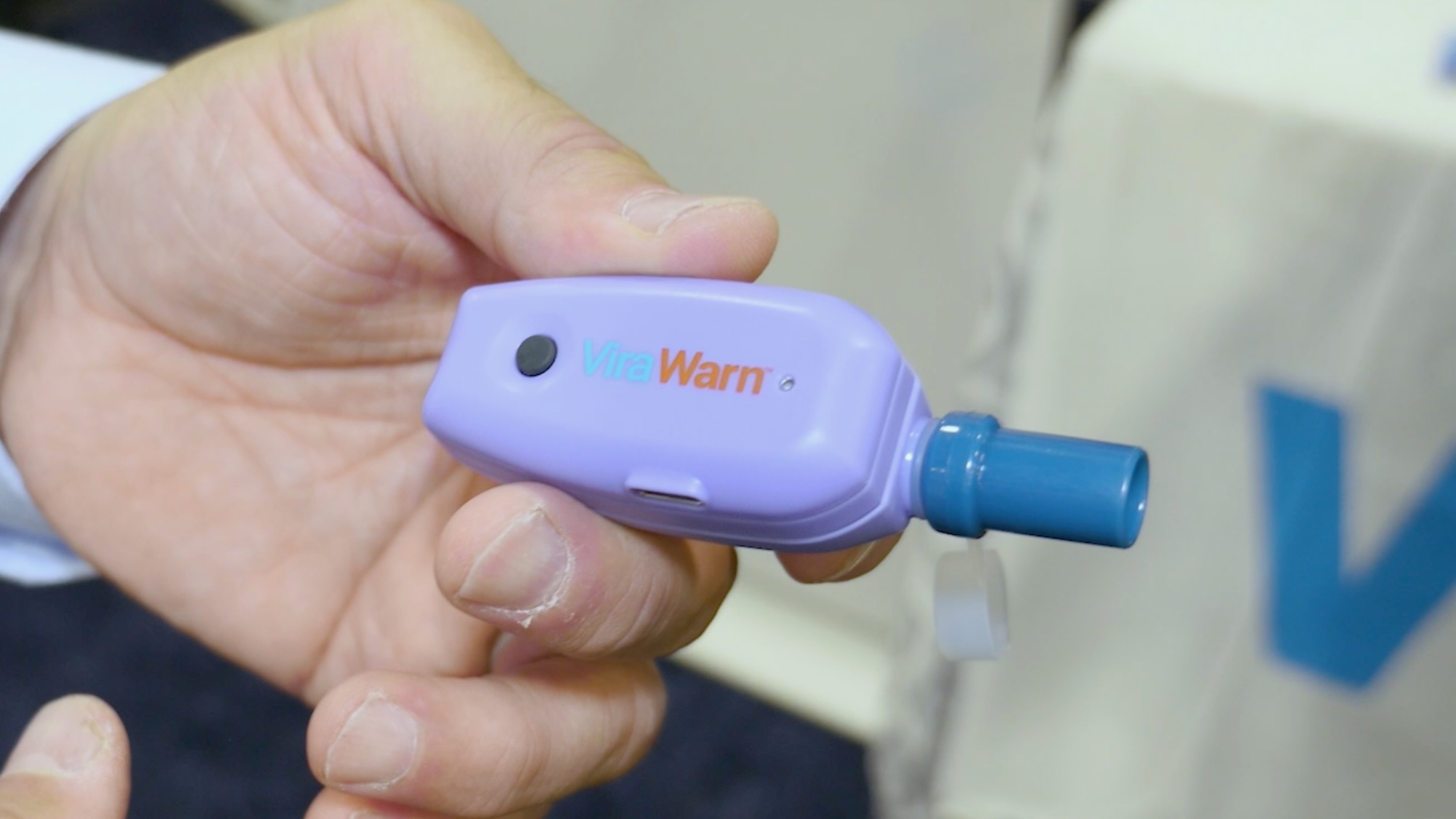 ViraWarn fits in your pocket and can tell if you have COVID in less