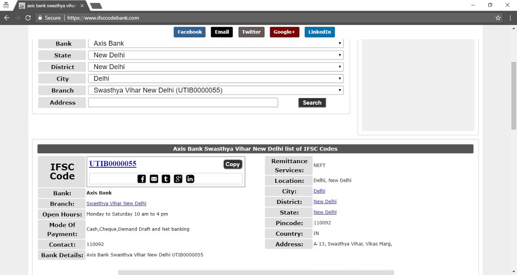 Find IFSC code Techie Archive blog