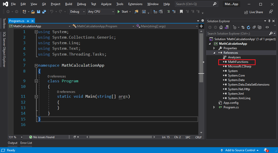 Creating and Using Class Library (DLL) in C Using Visual Studio