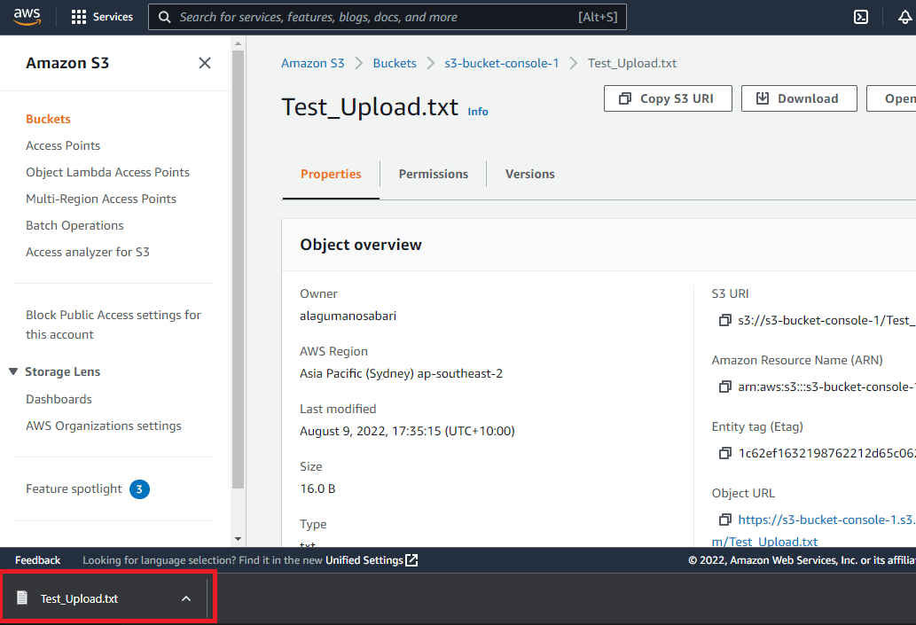 Create an AWS S3 Bucket, Upload, Download and Delete File Using AWS Console