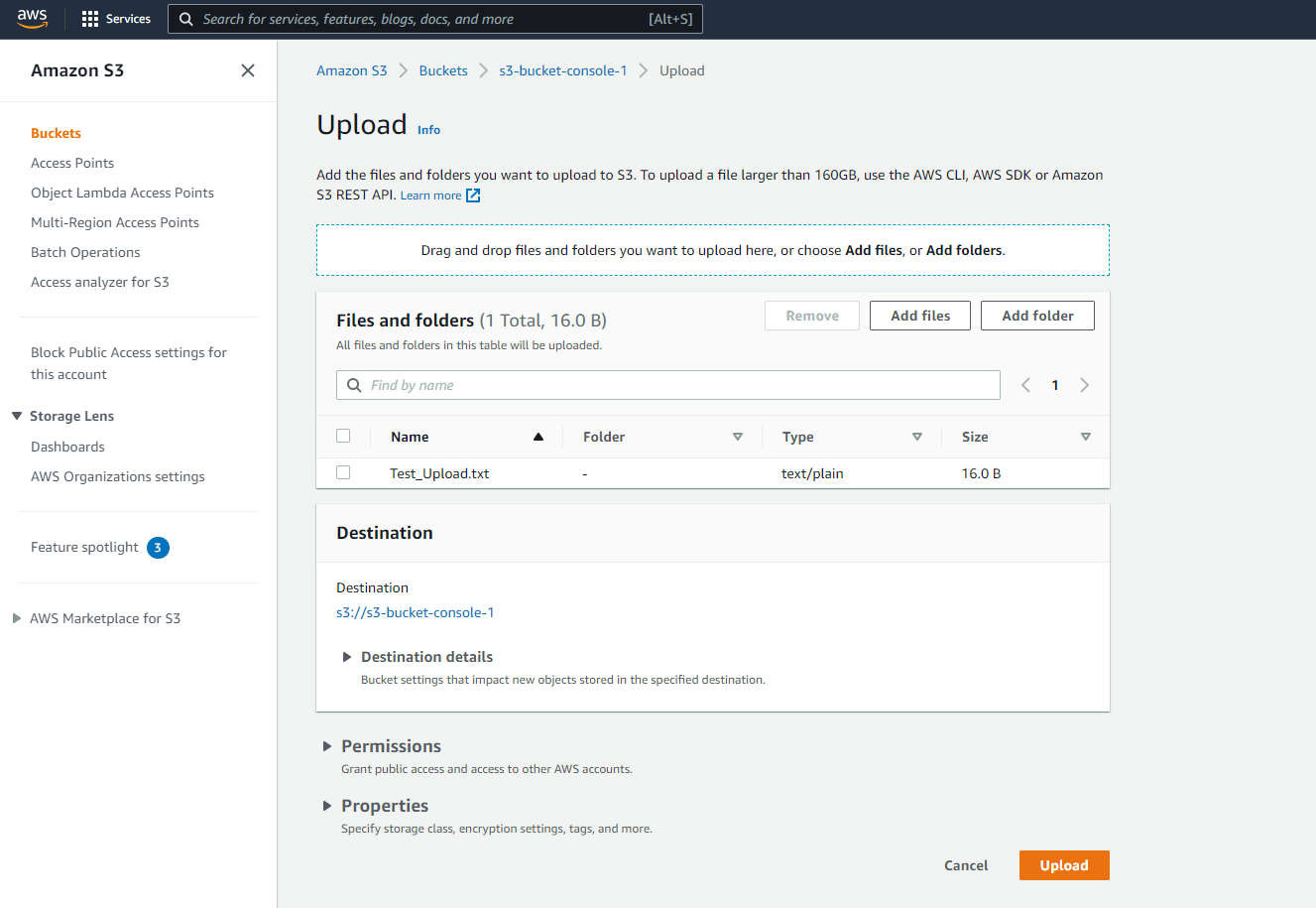 Create an AWS S3 Bucket, Upload, Download and Delete File Using AWS Console