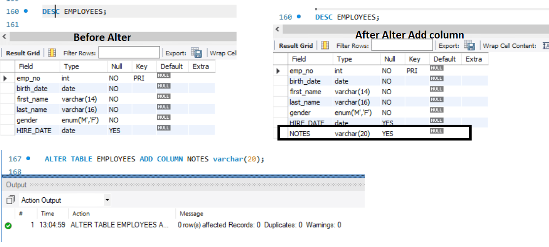 Alter Table Modify Column Enum Mysql Example