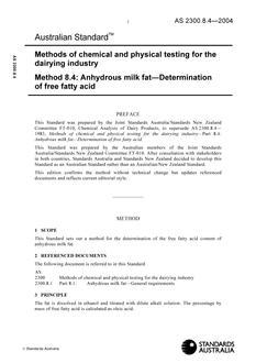 AS 2300.8.4-2004 – Most Currently Technical Standards