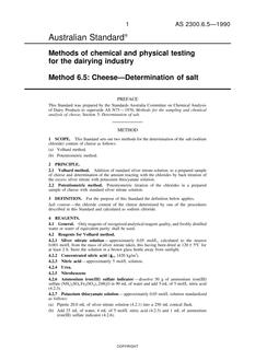 AS 2300.6.5-1990 – Most Currently Technical Standards