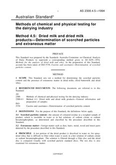 AS 2300.4.5-1994 – Most Currently Technical Standards