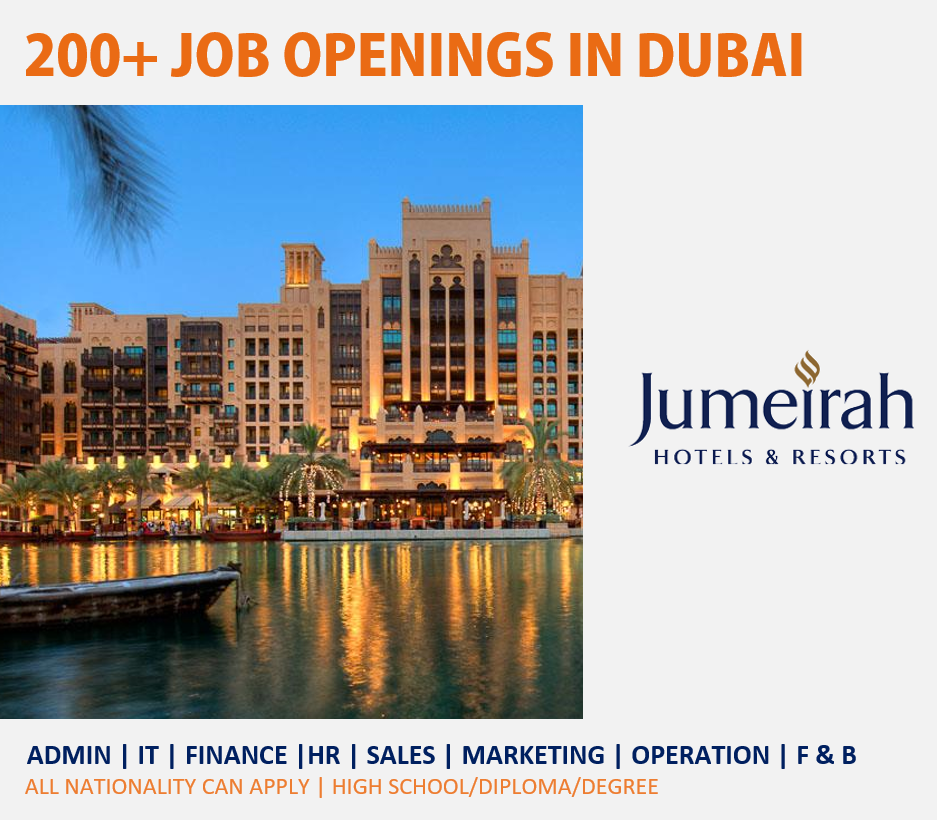 Hotel Jobs in Dubai at JUMEIRAH GROUP Techionix