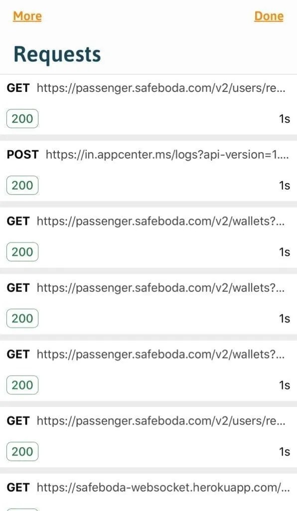 SafeBoda API Request