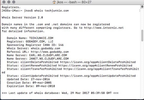 Cómo WHOIS desde un símbolo del sistema de Windows
