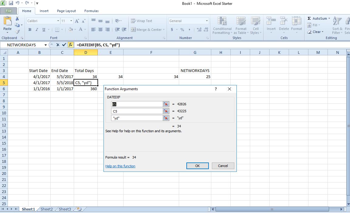 How To Calculate Days Between Two Dates in Excel