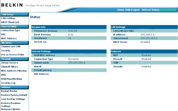 Belkin Router Login, IP Address and Initial Setup - Complete