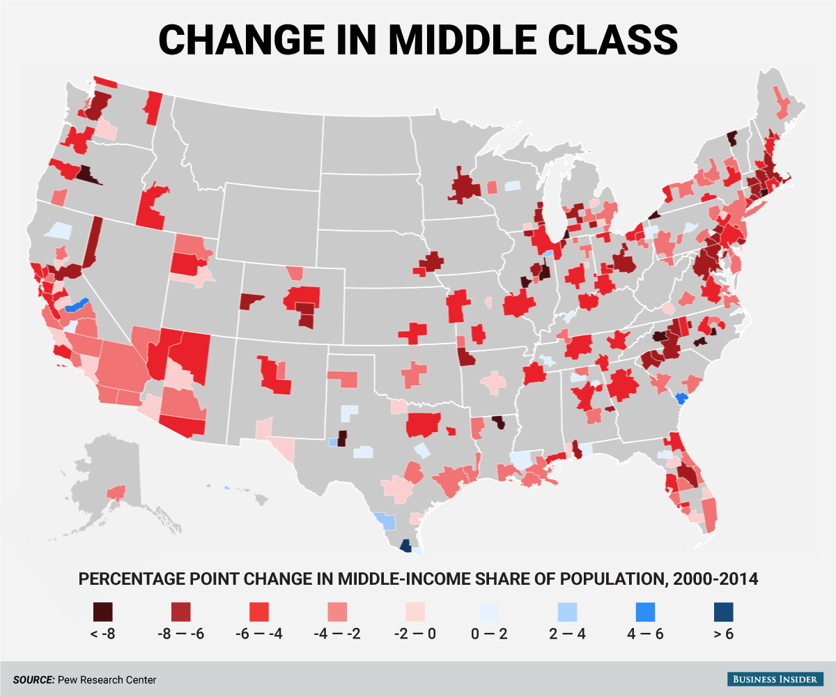 The middle class is vanishing in America's cities TechKee