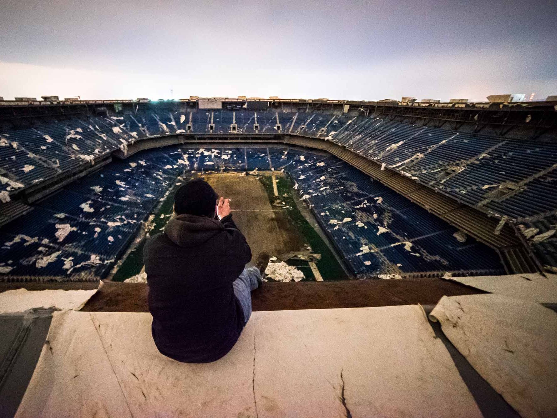 Haunting photos show how rundown the abandoned Detroit Lions stadium