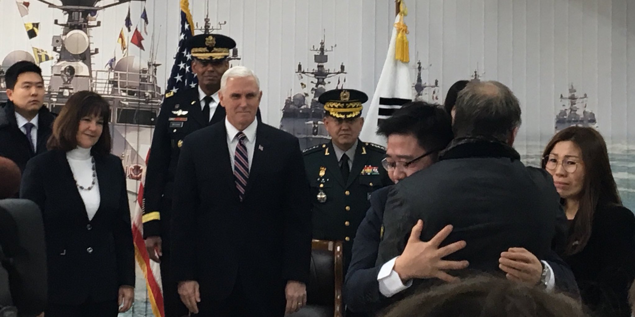 Photo shows the moment a famous North Korean defector met the father of
